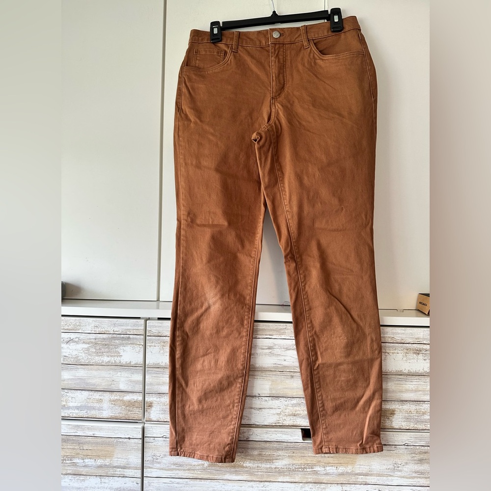 🤎 LOFT Brown Straight Leg Stretch Pants Size 29/8